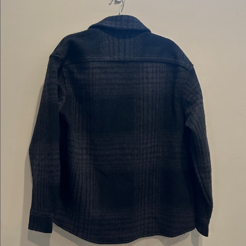 H&M Black Ribbed Button-Up Shacket - Picture 6 of 7